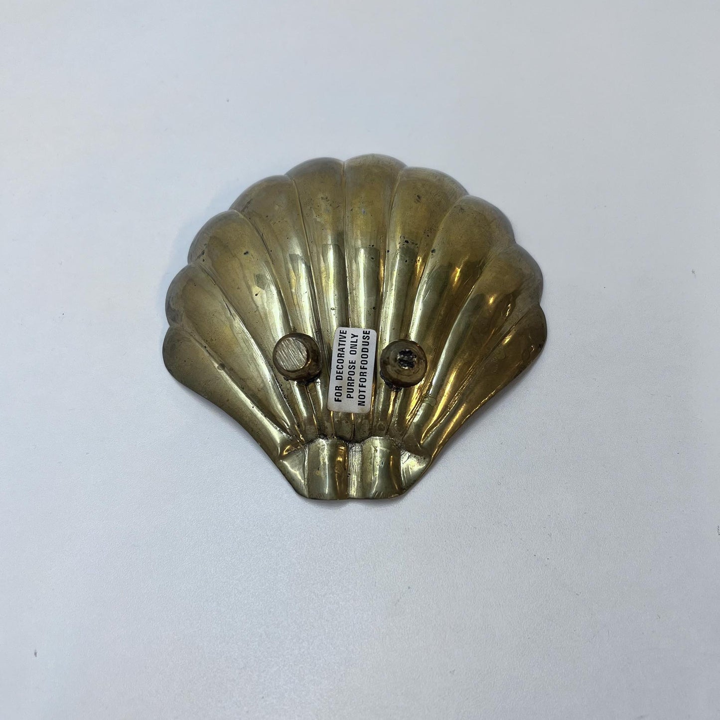 Aschenbecher Muschelform, Messing