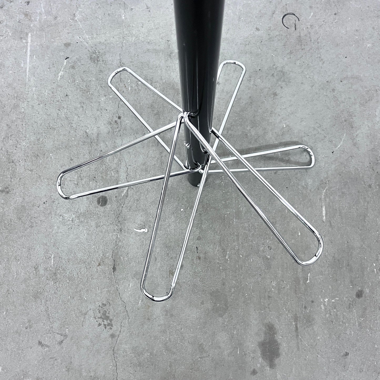 Garderobenständer, Schwarz-Silber, 6-armig