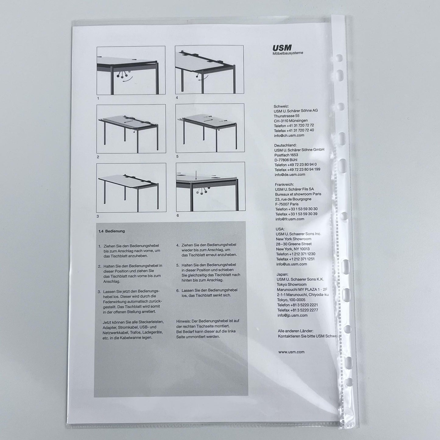 USM Tisch Advanced, Kunstharz Perlgrau, 200x100cm