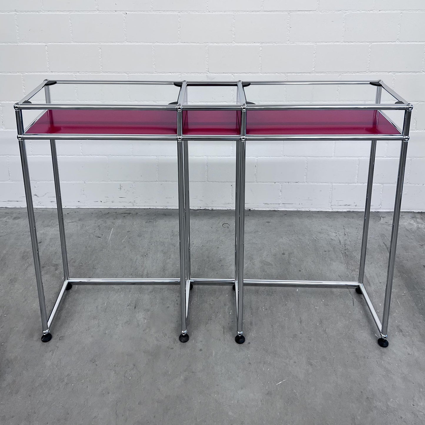 USM Sideboard Konsole, Rubinrot, Glas