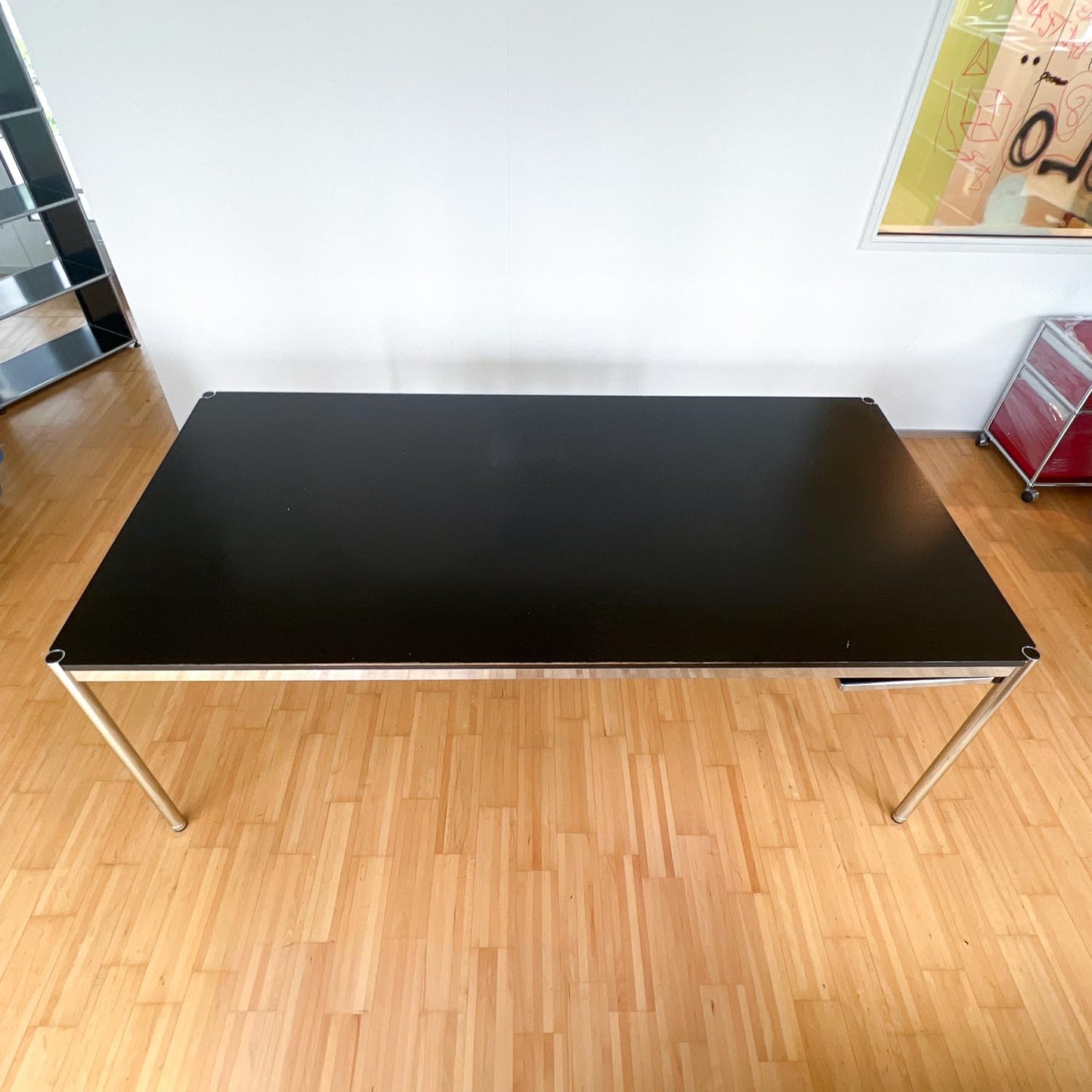 USM Tisch, Eiche Schwarz, 200x100cm