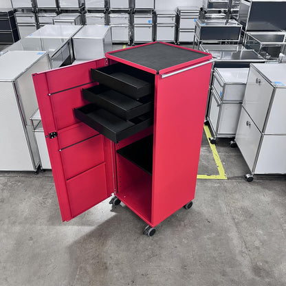 Bigla myBox Trolley, rot, 3 Schubladen, 1 Tablar