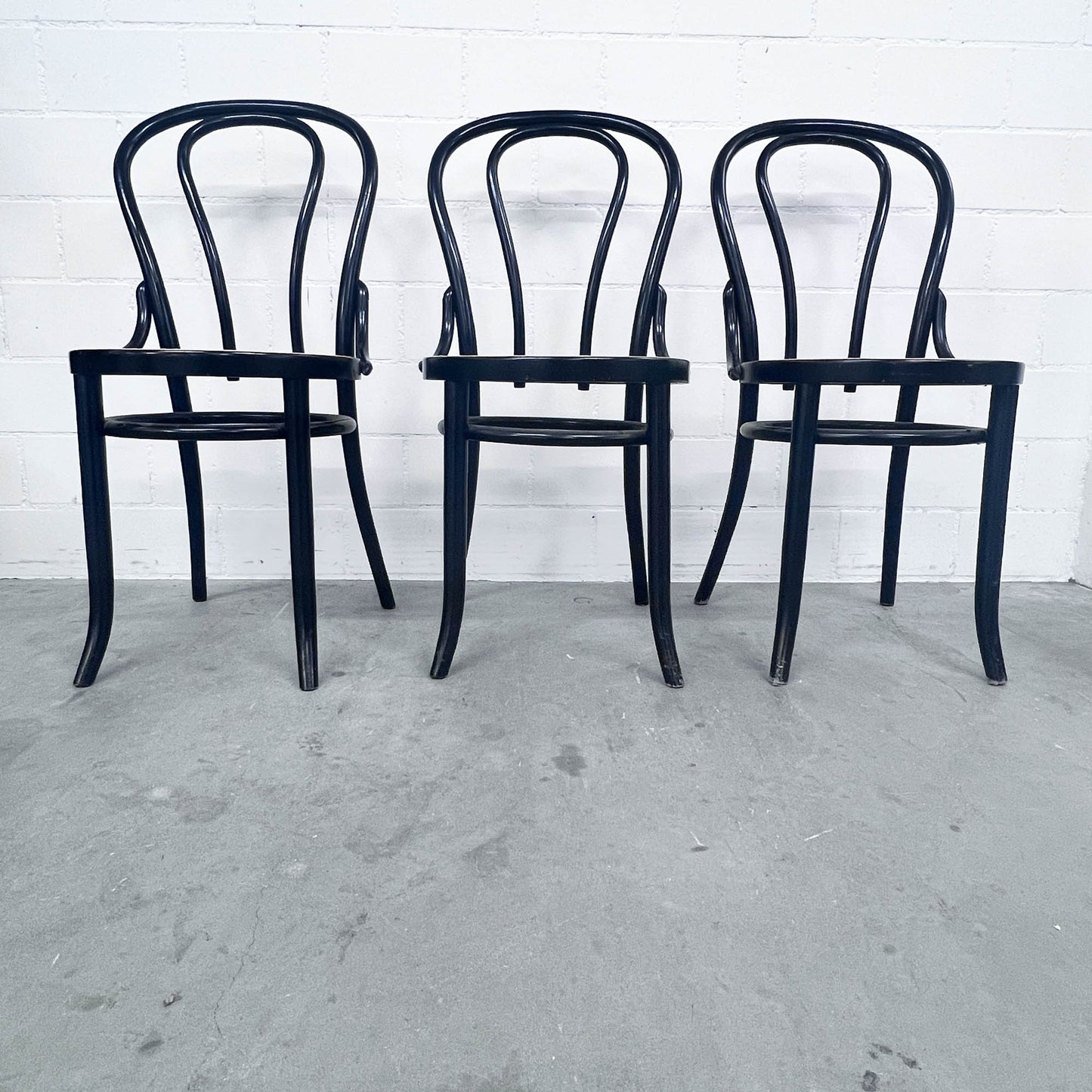 3 Bistrostühle, Schwarz