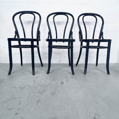 3 Bistrostühle, Schwarz