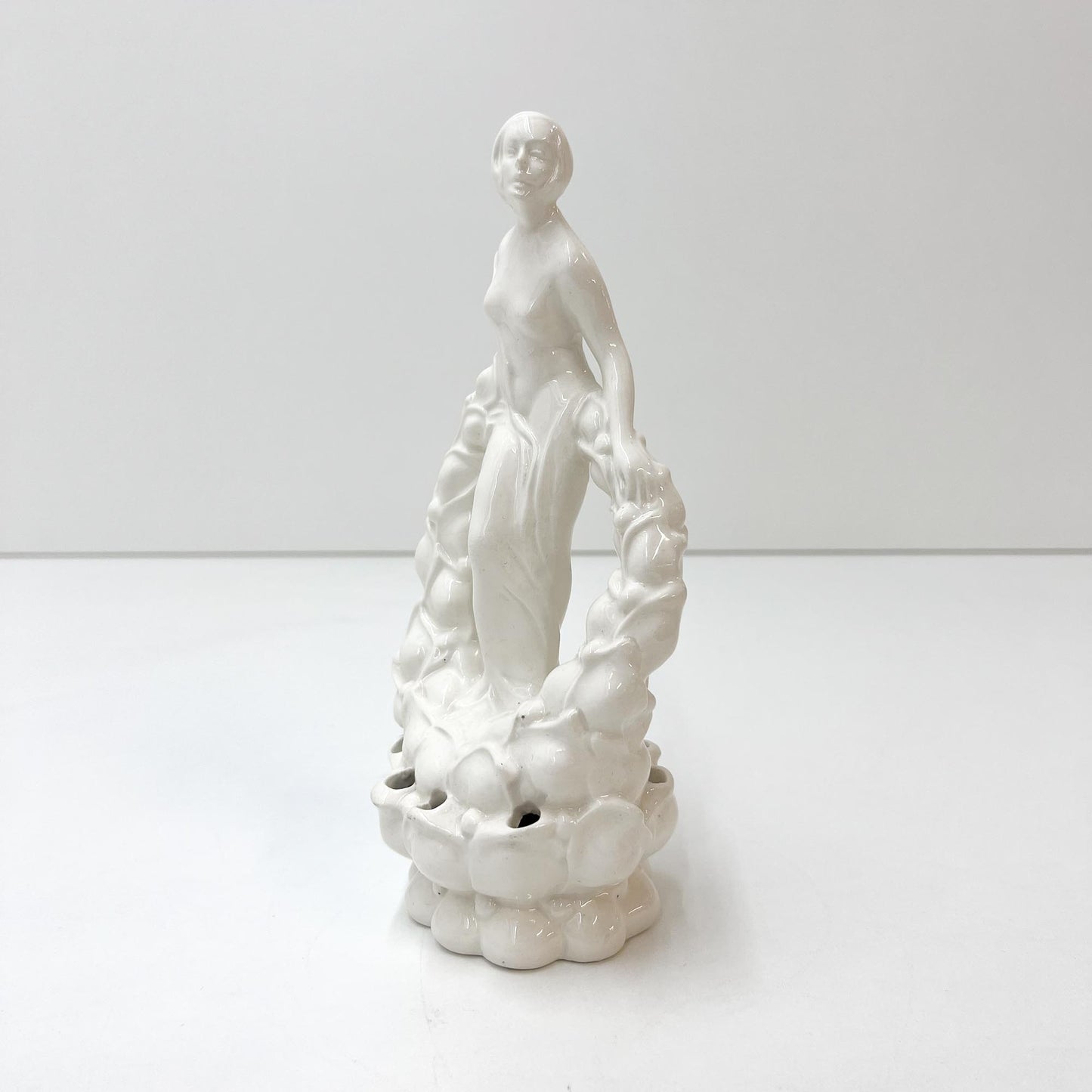 Blumensteckfigur, weiss