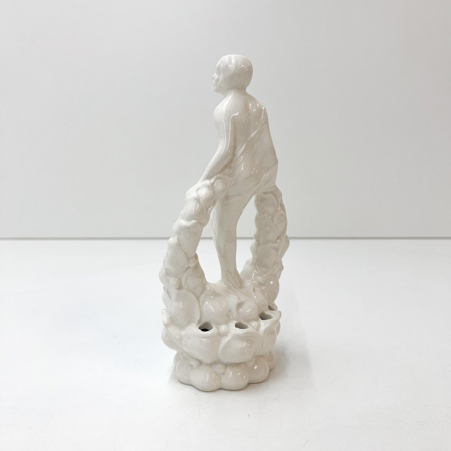 Blumensteckfigur, weiss