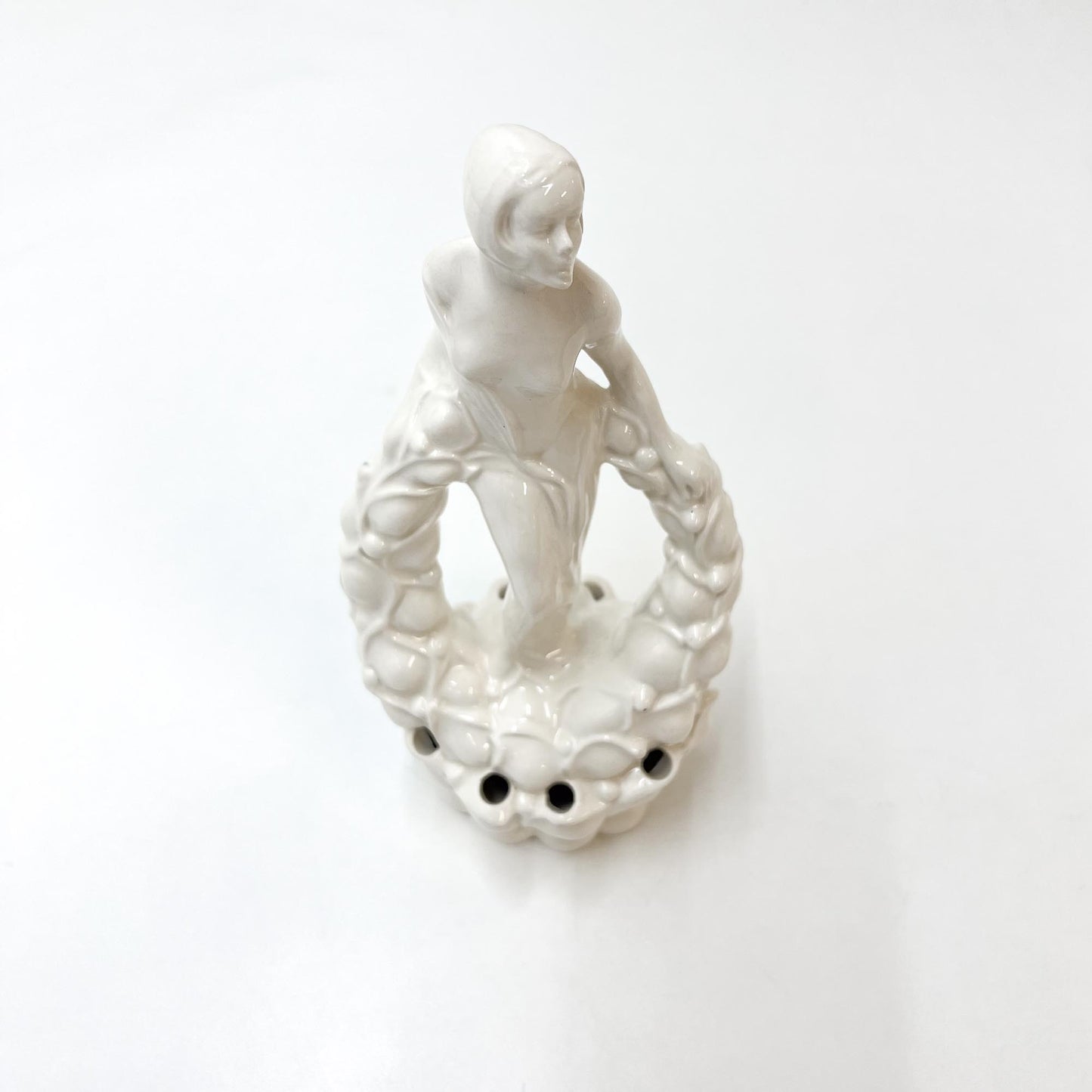 Blumensteckfigur, weiss