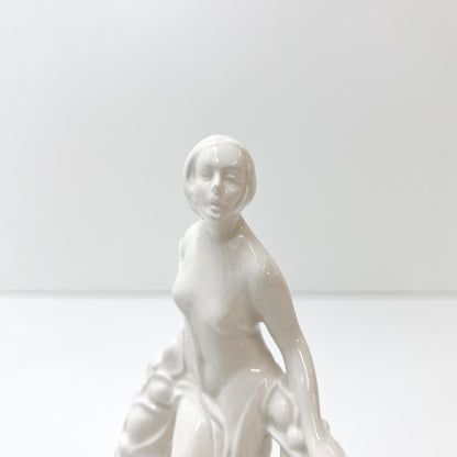 Blumensteckfigur, weiss