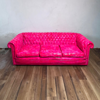 Chesterfield Sofa, Pink, 3-Plätzer