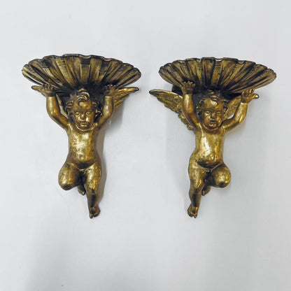 Zwei Engel mit Muscheln, Wanddekoration