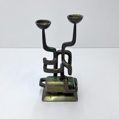 Kerzenständer Messing, 50er Jahre