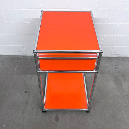USM Nachttisch, Orange, A6 Schublade