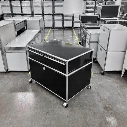 USM Organisationsmöbel, Graphitschwarz, 2 A6 Schubladen, Q3