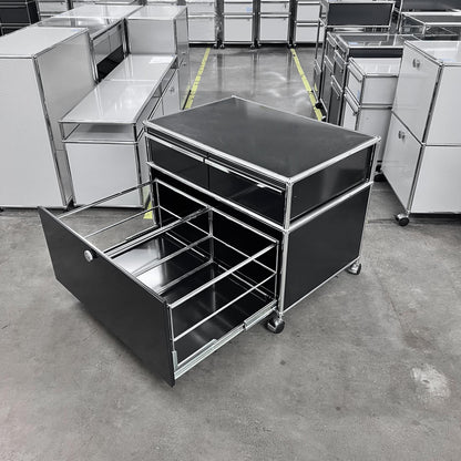 USM Organisationsmöbel, Graphitschwarz, 2 A6 Schubladen, Q3