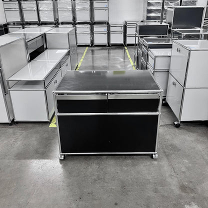 USM Organisationsmöbel, Graphitschwarz, 2 A6 Schubladen, Q3