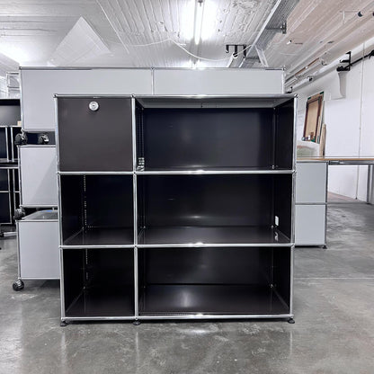 USM Regal, Braun + Reinweiss, 1 Klapptüre, Outlet