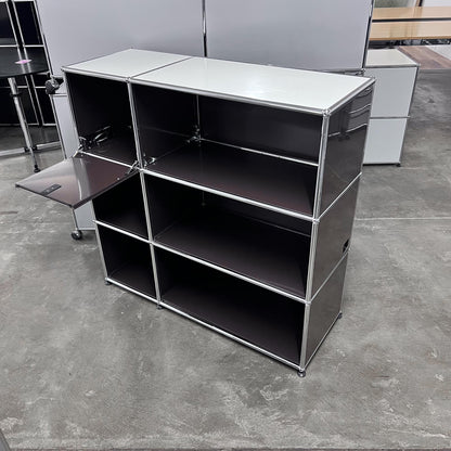 USM Regal, Braun + Reinweiss, 1 Klapptüre, Outlet