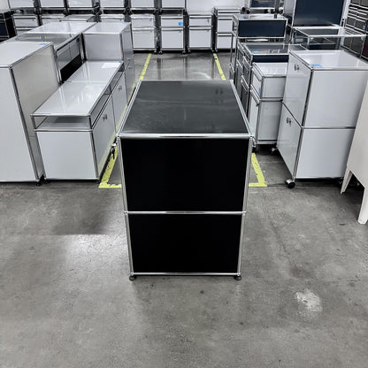 USM Organisationsmöbel, Graphitschwarz, Ausziehtüre, Schubladen, Q3