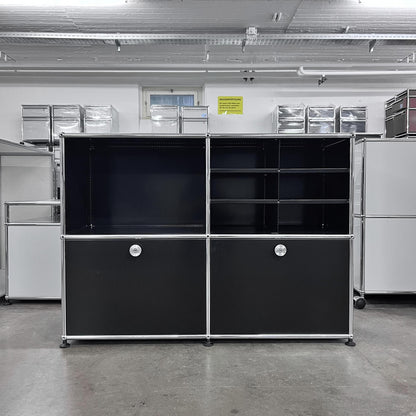 USM Regal mit Postfächer, Graphitschwarz, Q1