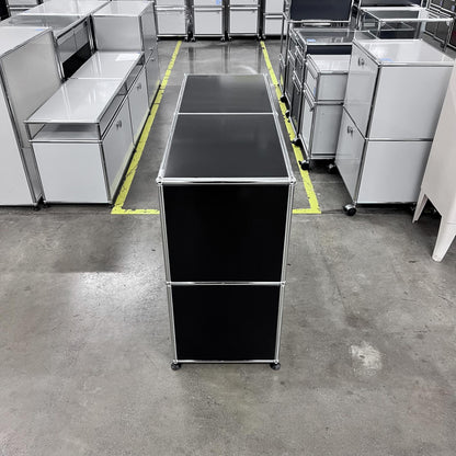 USM Regal mit Postfächer, Graphitschwarz, Q1