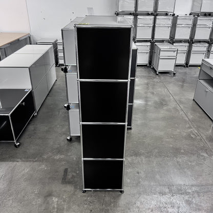 USM Regal, Graphitschwarz, 3 Klapptüren, Q1