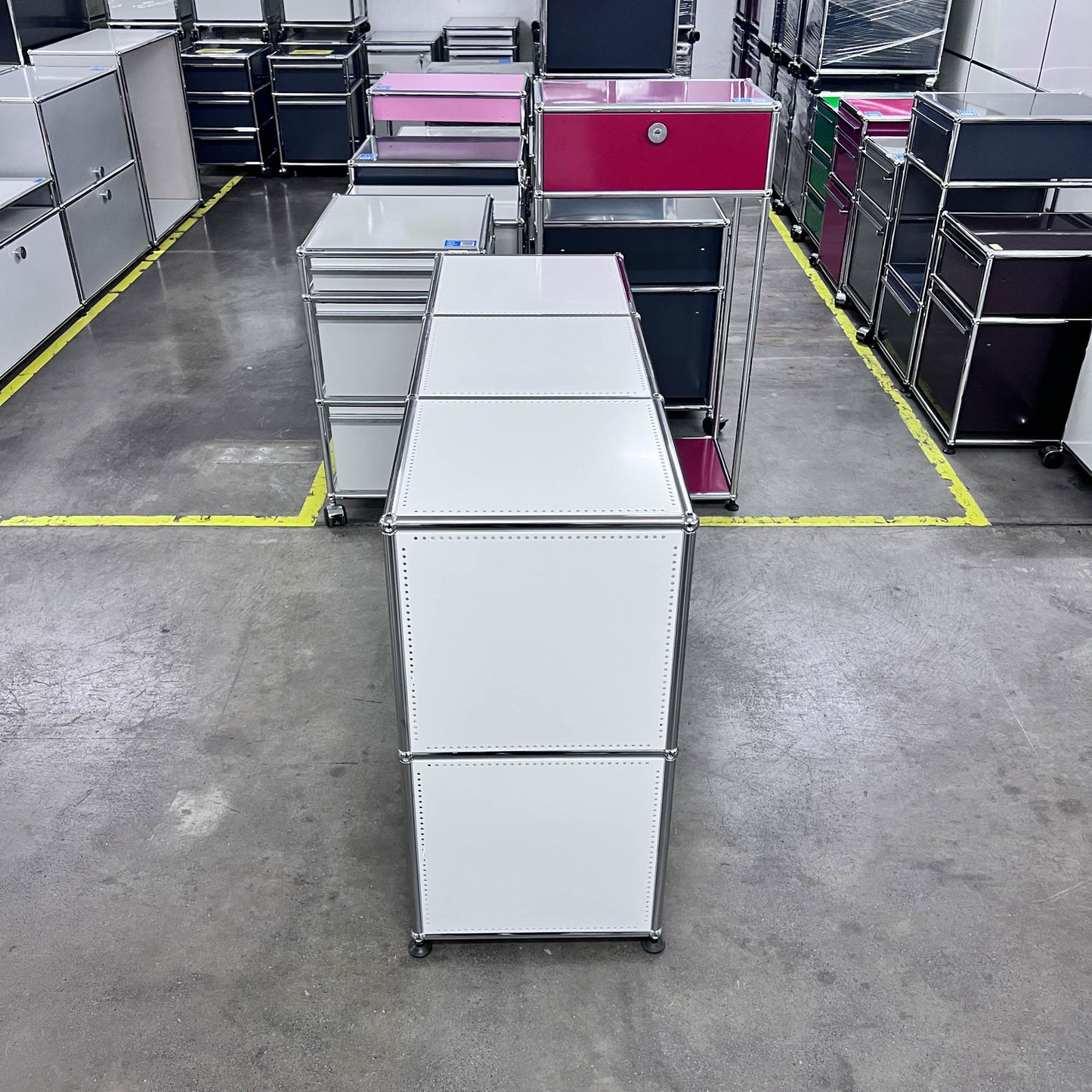 USM Regal, Reinweiss, 6 Fächer offen, Q1