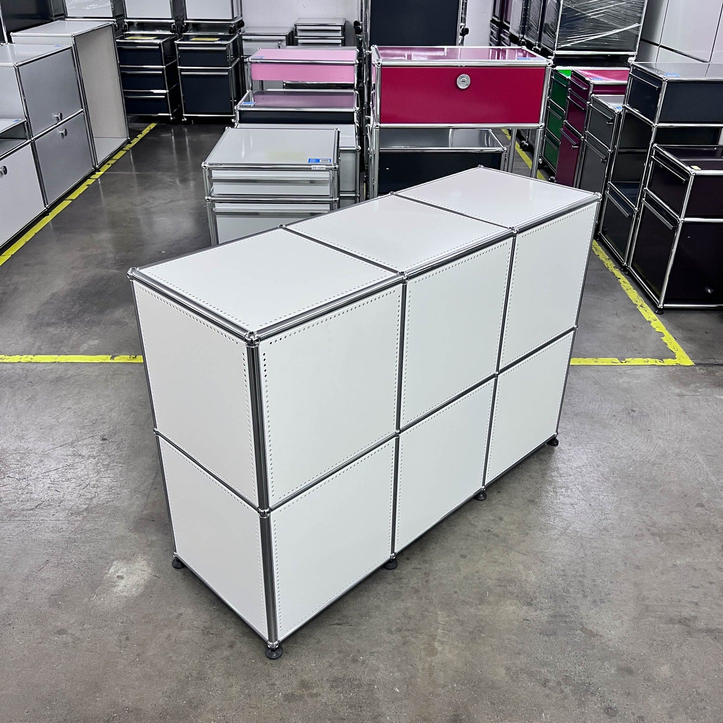 USM Regal, Reinweiss, 6 Fächer offen, Q1