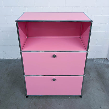 USM Regal, Rosa mit Klapptüre und Ausziehtüre, neuwertig