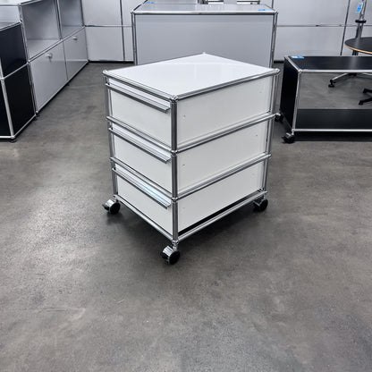 USM Rollkorpus, Reinweiss, 3 A6 Schubladen, Q1