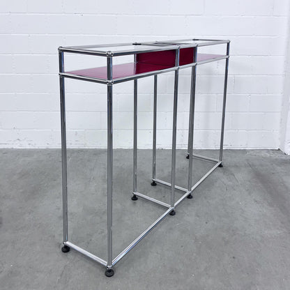 USM Sideboard Konsole, Rubinrot, Glas